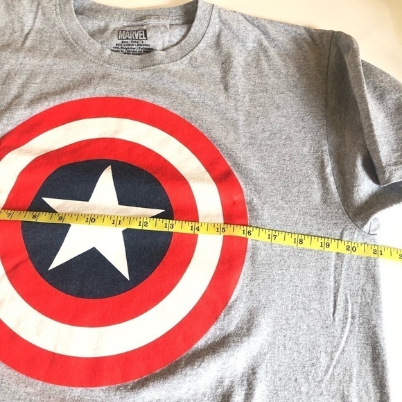 Marvel Mens Captain America Shield Short Sleeves T-Shirt Size Large - Picture 6 of 7